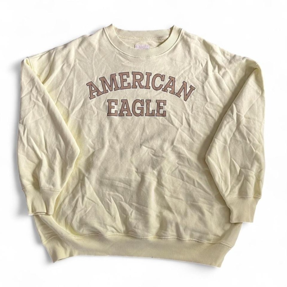 American Eagle XL Yellow Crewneck Sweatshirt Oversized Casual Lounge Women